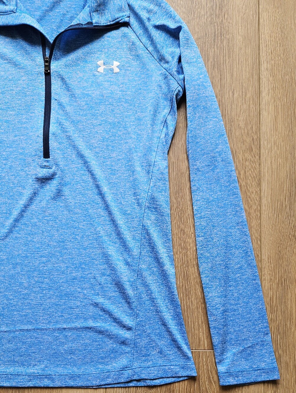 Under Armour Lightweight Sky Blue Heatgear Long Sleeve Quarter Zip Shirt Top